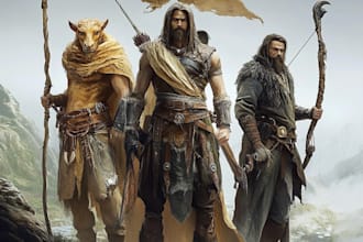 create fantasy concept art and dnd characters design