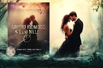 design illustrated romance book cover design for amazon kdp