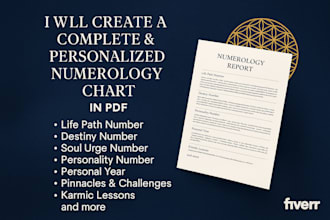 create a complete and personalized numerology chart