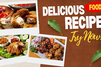 design a food banner and edit your food photos professionall