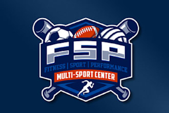 design pictorial indoor multi sport center logo