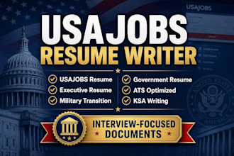 write executive federal military government resume and ksa response for usajobs