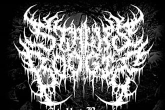 draw awesome logo death metal, black metal font