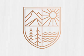 design line art badge or emblem