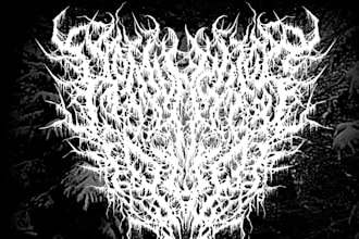 create textured logo for death, black, deathcore, metalcore, hardcore metal band