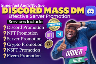 send targeted discord mass dm for crypto, nft, or server promotion