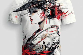 illustrate japanese artstyle vector for your brand