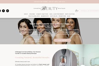 design beauty website spa website salon website skincare website hair extension