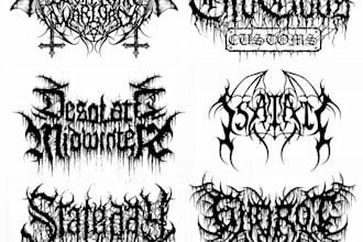 make custom brutal death metal, deathcore logo for your band