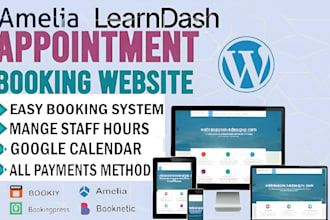 setup amelia booking plugin bookly appointment booking website learndash course