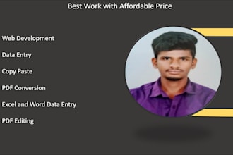 do perfect data entry copy paste and webdevelopment