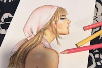 create a hand drawn pencil portrait of you or your pet