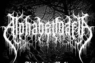 hand drawn death metal, scary, deathcore, heavy metal band logo