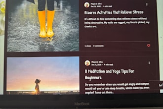 create a travel or wellness article
