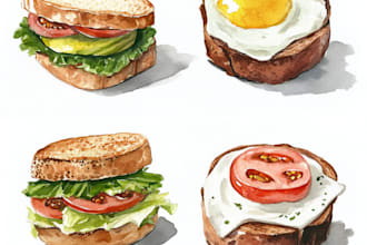do food illustration for your package or site