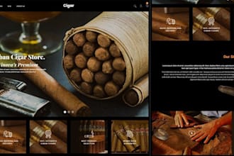 build you a cigar cannabis tobacco shopify, squarespace website