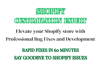 do shopify custom coding bug fix custom theme development
