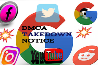 remove mugshots article under dmca takedown notice and report multiple accounts