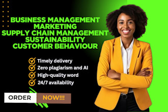do your sustainability, supply chain, marketing and literature research writing