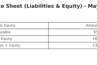 prepare income statement and balance sheet for your business