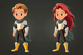 design a 2d cartoon character