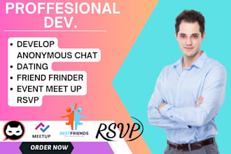 develop anonymous chat faithbased dating friendfinder event meetup rsvp
