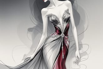 draw editorial fashion illustration, sketch