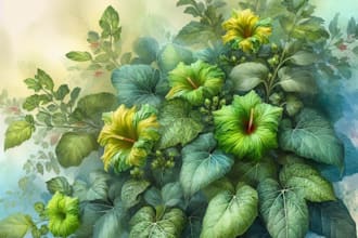illustrate fruit, plant, or anything in digital watercolor