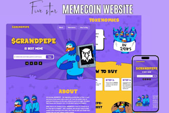 meme coin website crypto website pepe, memecoin website meme coin landing page
