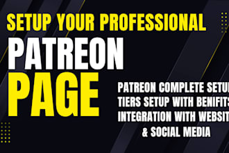 do complete patreon page setup and management