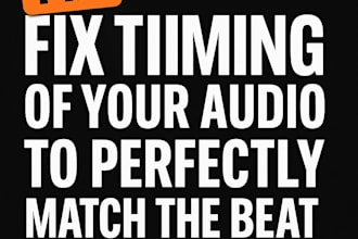 fix the timing of your audio to perfectly match the beat
