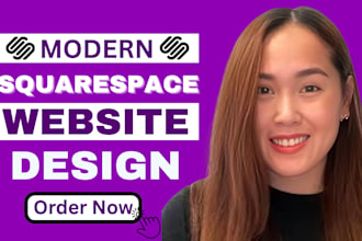 build modern squarespace website design, landing page, squarespace redesign, seo