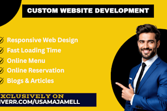 build a responsive restaurant website with online menu and booking