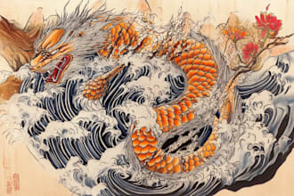 create japanese or oriental tattoo design for you