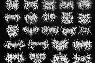 do dj, music, band, metal, edm, or custom font logo design