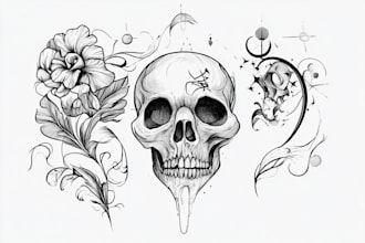 do your minimalist tattoo design in my art style