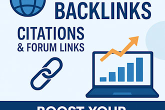 create manual profile backlinks citation and forum links for SEO