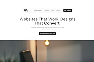 build a modern one page website for your business