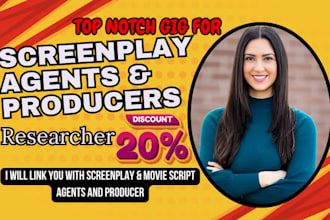 find active literary agents for movie script, screenplay, film script, tv series