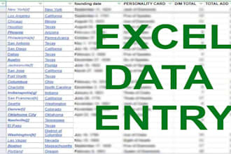 do data entry, web research, email list building, data collection, PDF to excel