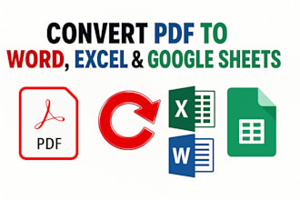 convert PDF to word, excel, powerpoint, google sheets