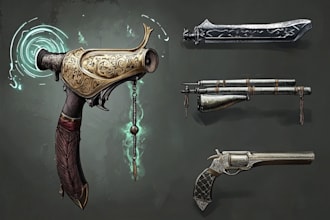 design unique weapons illustrations