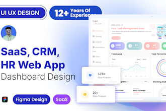 design saas, CRM and admin dashboard UI UX design in figma