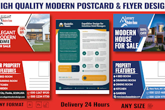 design any size flyer or poster and postcard or eddm