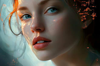 paint a realistic or fantasy or cyber portrait