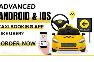 build taxi booking app, taxi booking website, uber clone android IOS app