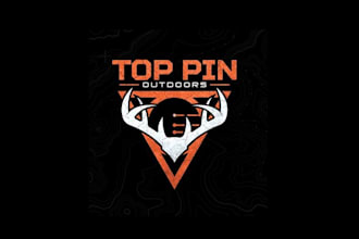 design premium hunting and fishing company logo