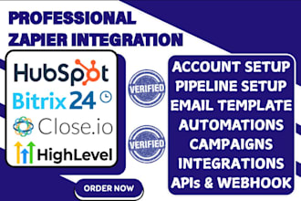 do hubspot pipedrive close io gohighlevel zoho CRM automation zapier integration