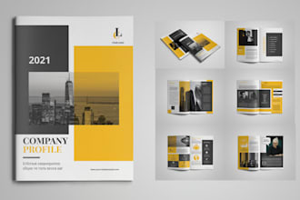 write, design, redesign company profile design, brochure, annual report design