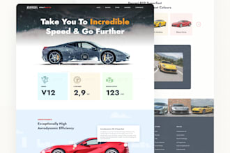 create a high converting auto service website with sleek UI UX design